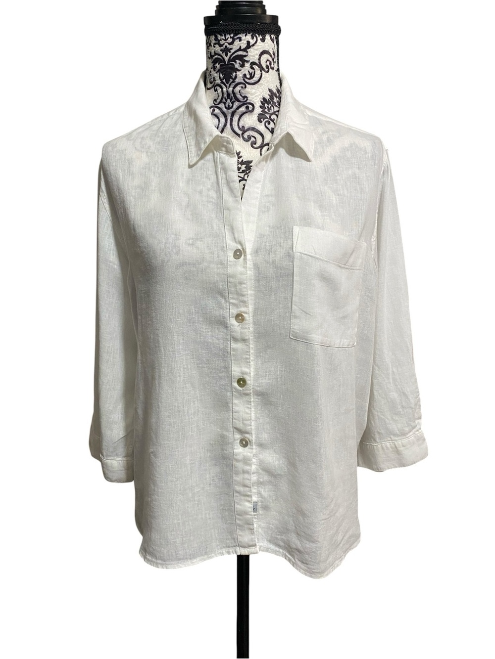 Rails White Button-Down Blouse Shirt Sz-Medium